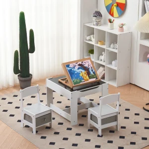 Children's Wooden Table And Chair Set